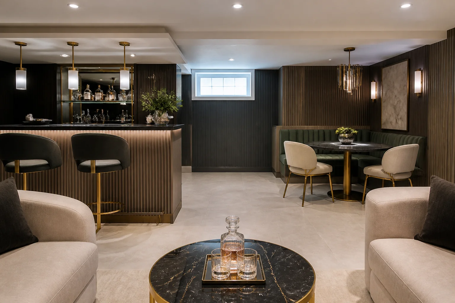 A Art Deco basement remodel