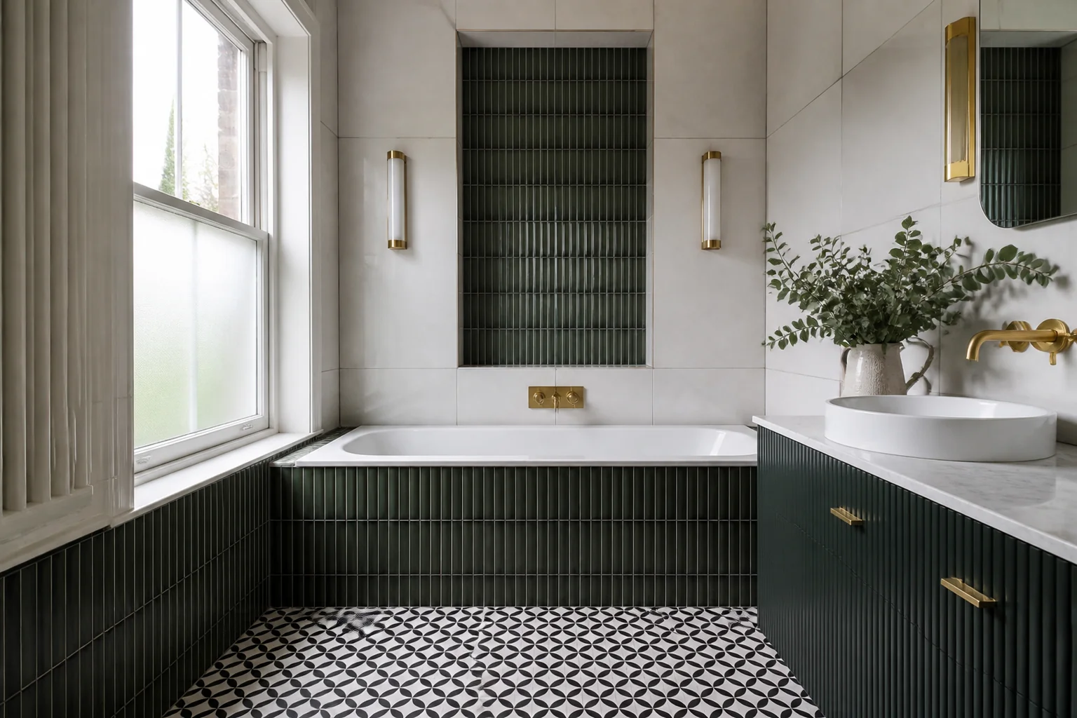 A Art Deco bathroom remodel