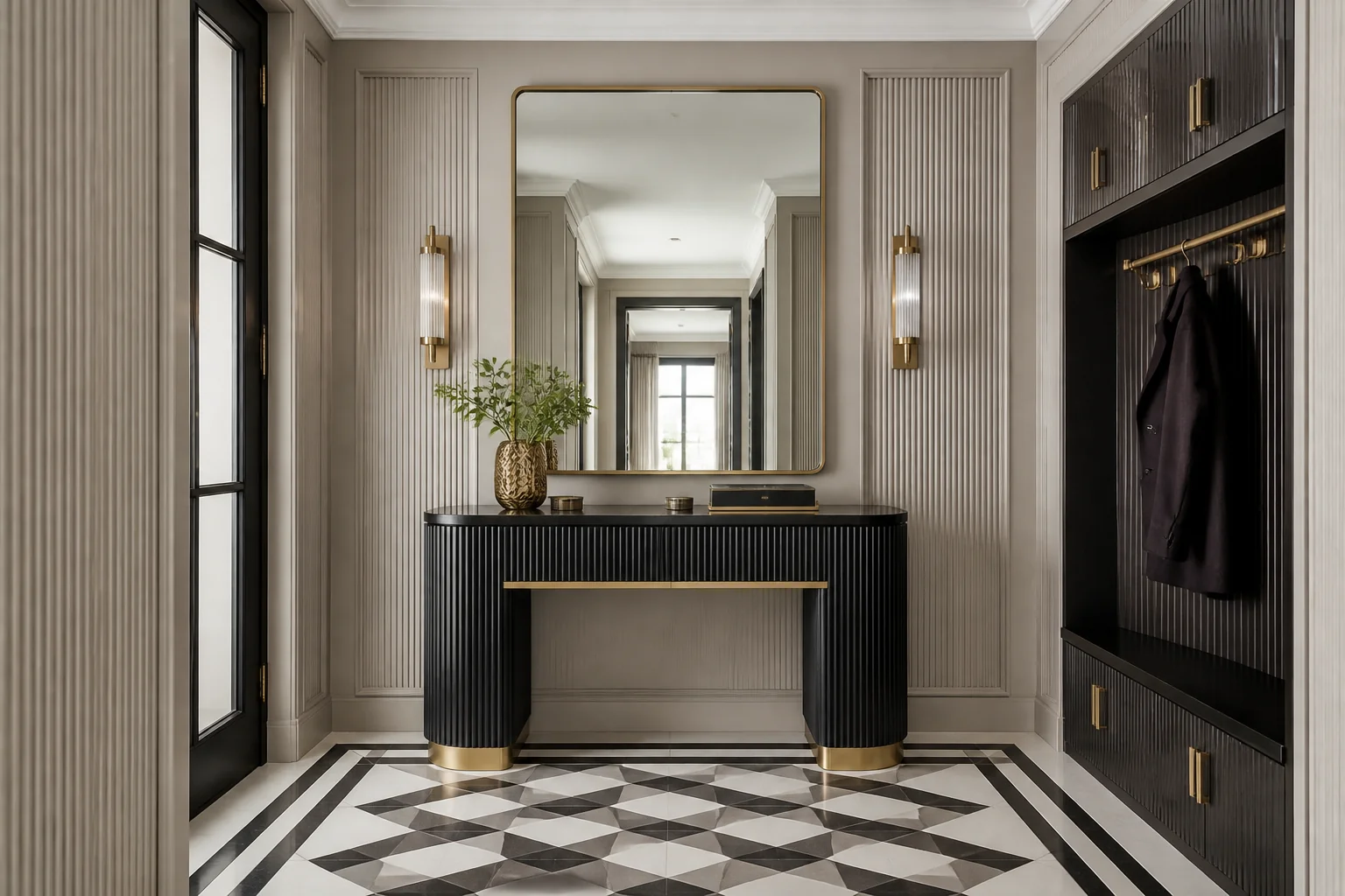 A Art Deco entryway remodel