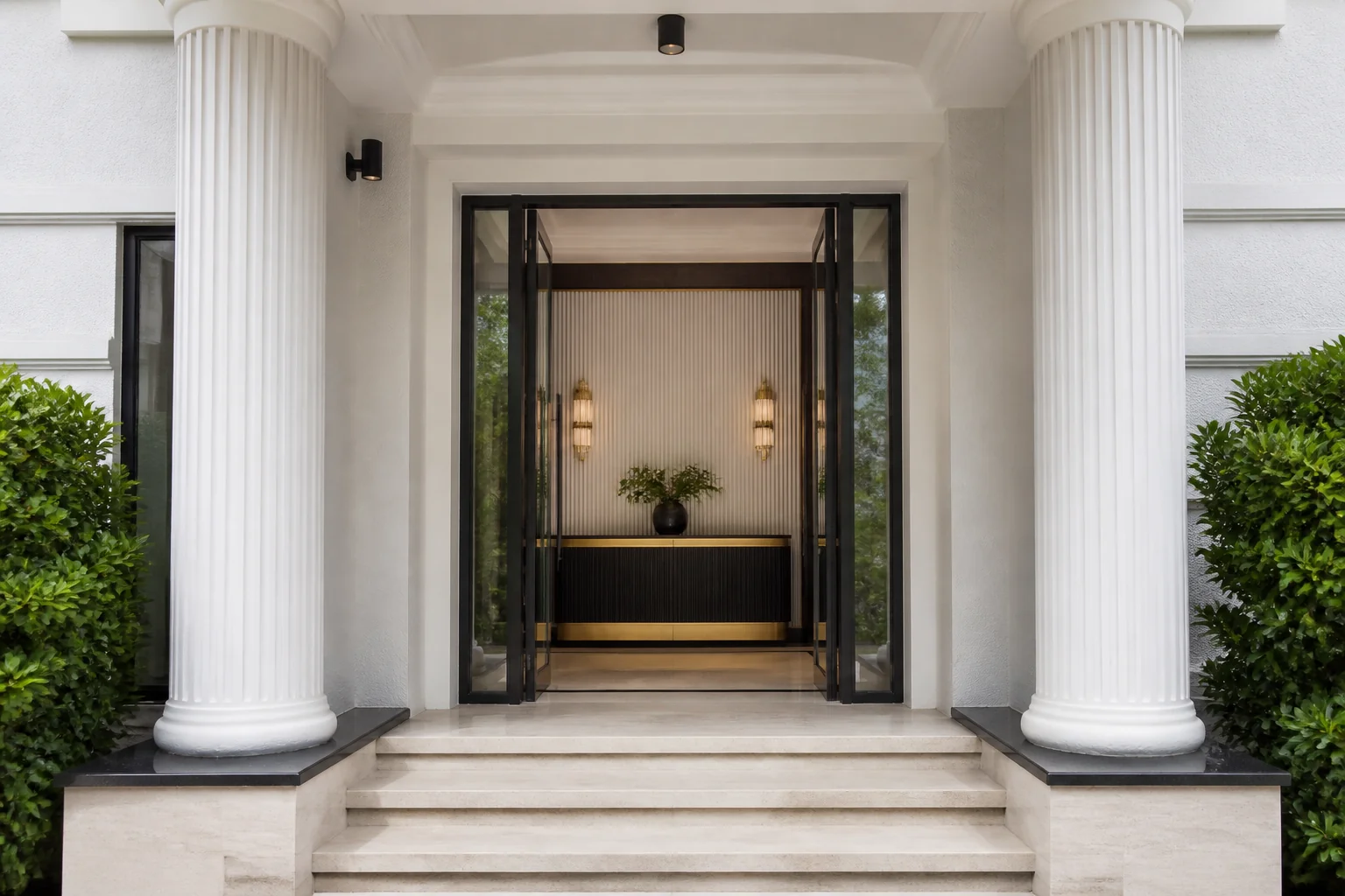 A Art Deco front porch remodel