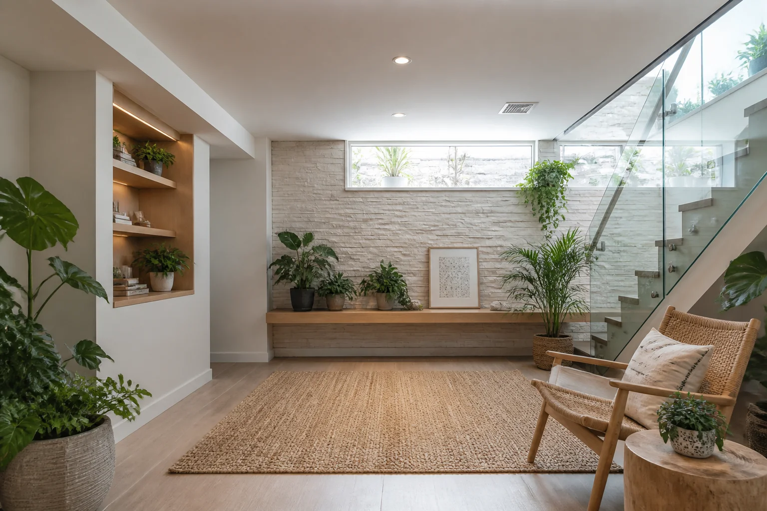 A Biophilic basement remodel