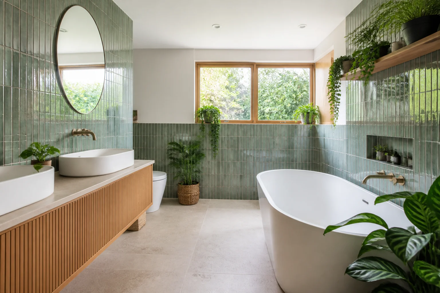A Biophilic bathroom remodel