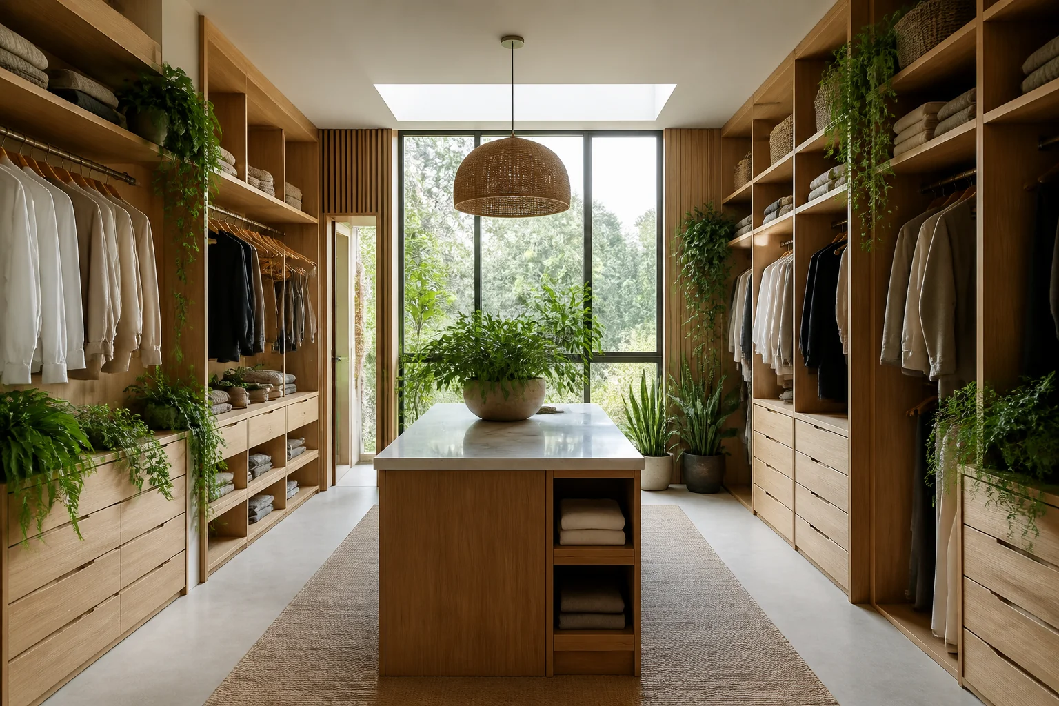 A Biophilic walk-in closet remodel