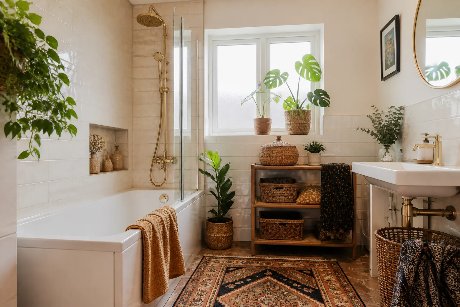 A Bohemian bathroom remodel