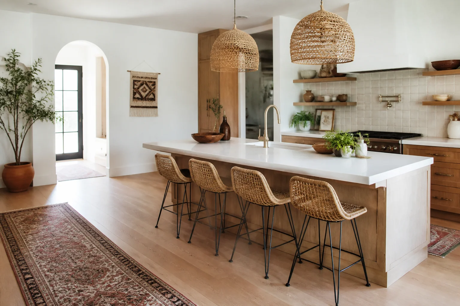 A Bohemian kitchen island remodel