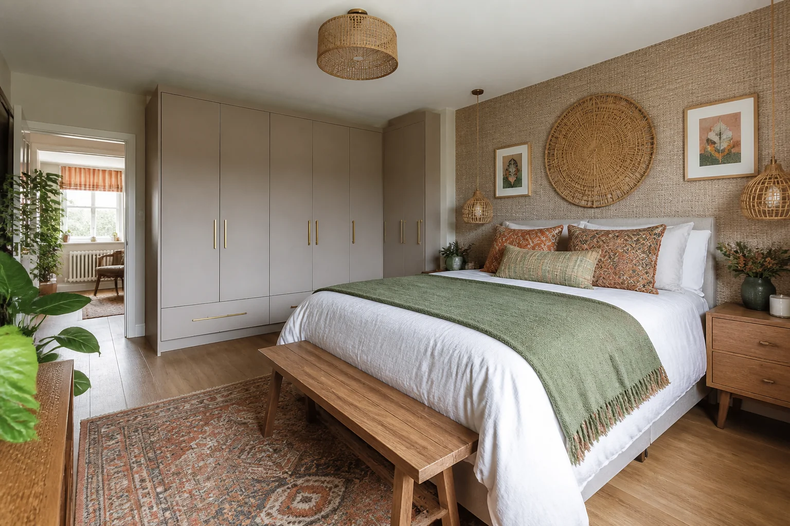 A Bohemian primary bedroom remodel