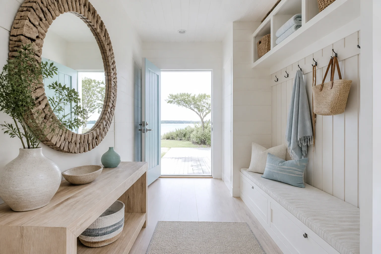 A Coastal entryway remodel