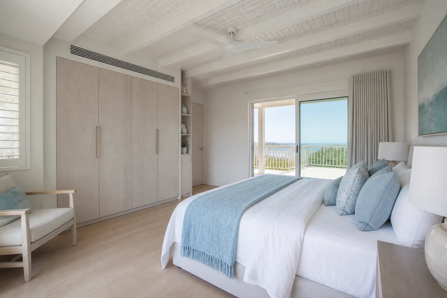 A Coastal primary bedroom remodel