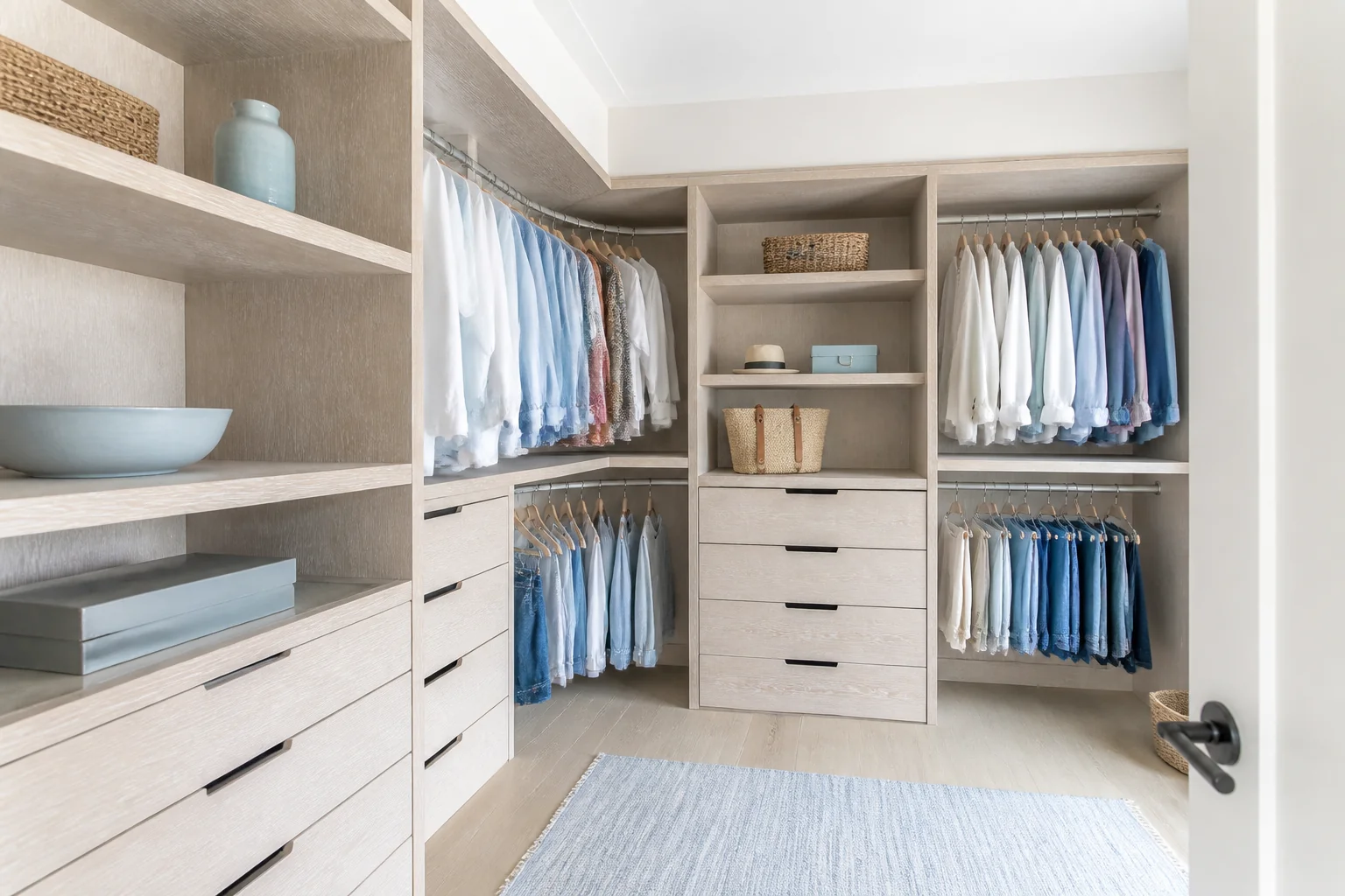 A Coastal walk-in closet remodel
