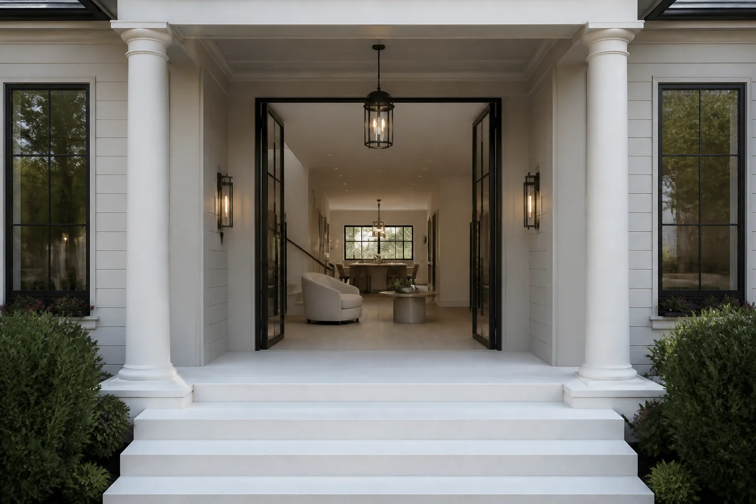 A Contemporary front porch remodel