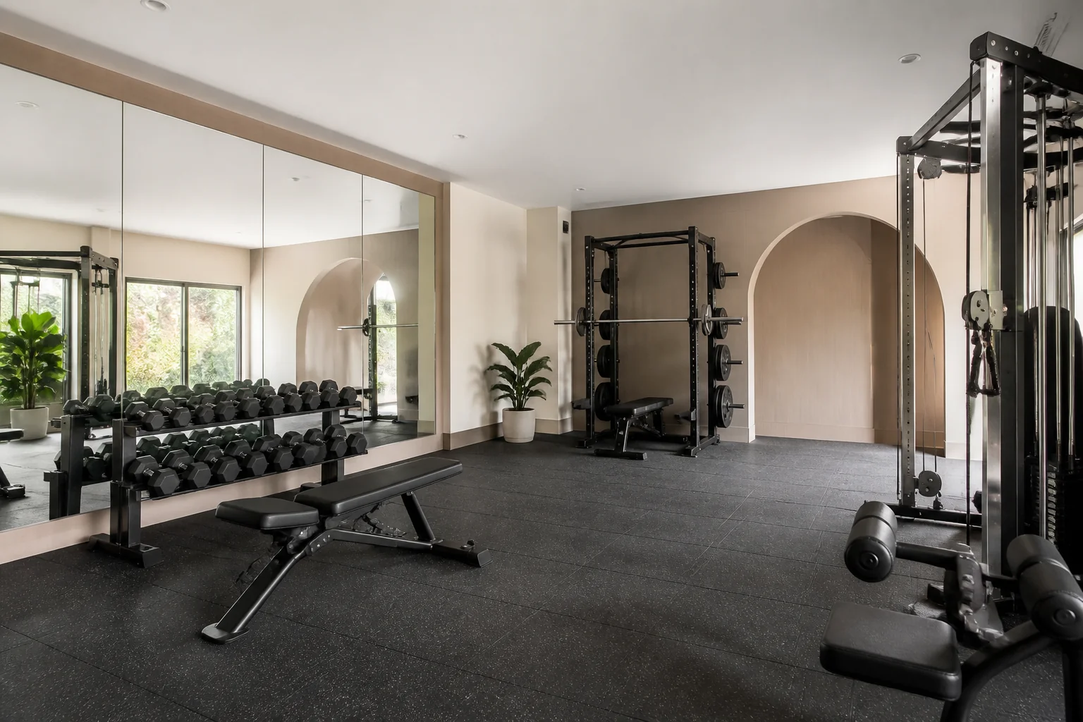A Contemporary home gym remodel