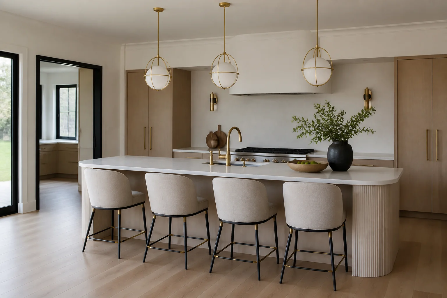 A Contemporary kitchen island remodel