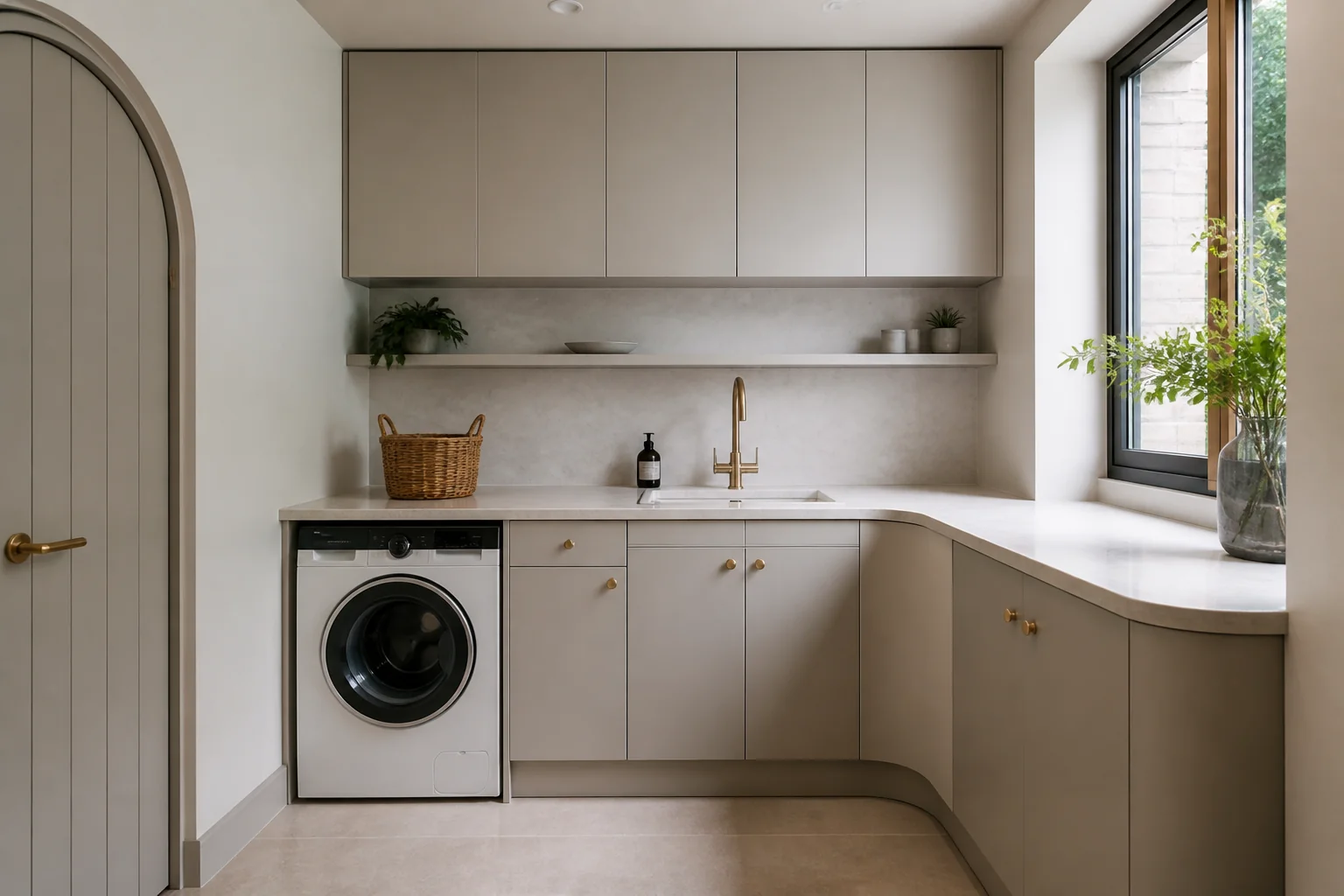 A Contemporary laundry room remodel