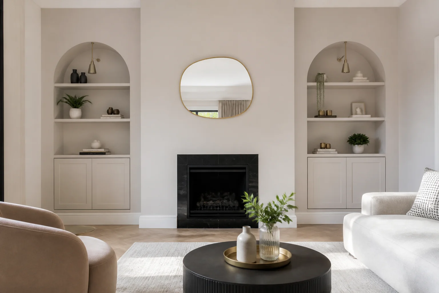 A Contemporary living room remodel