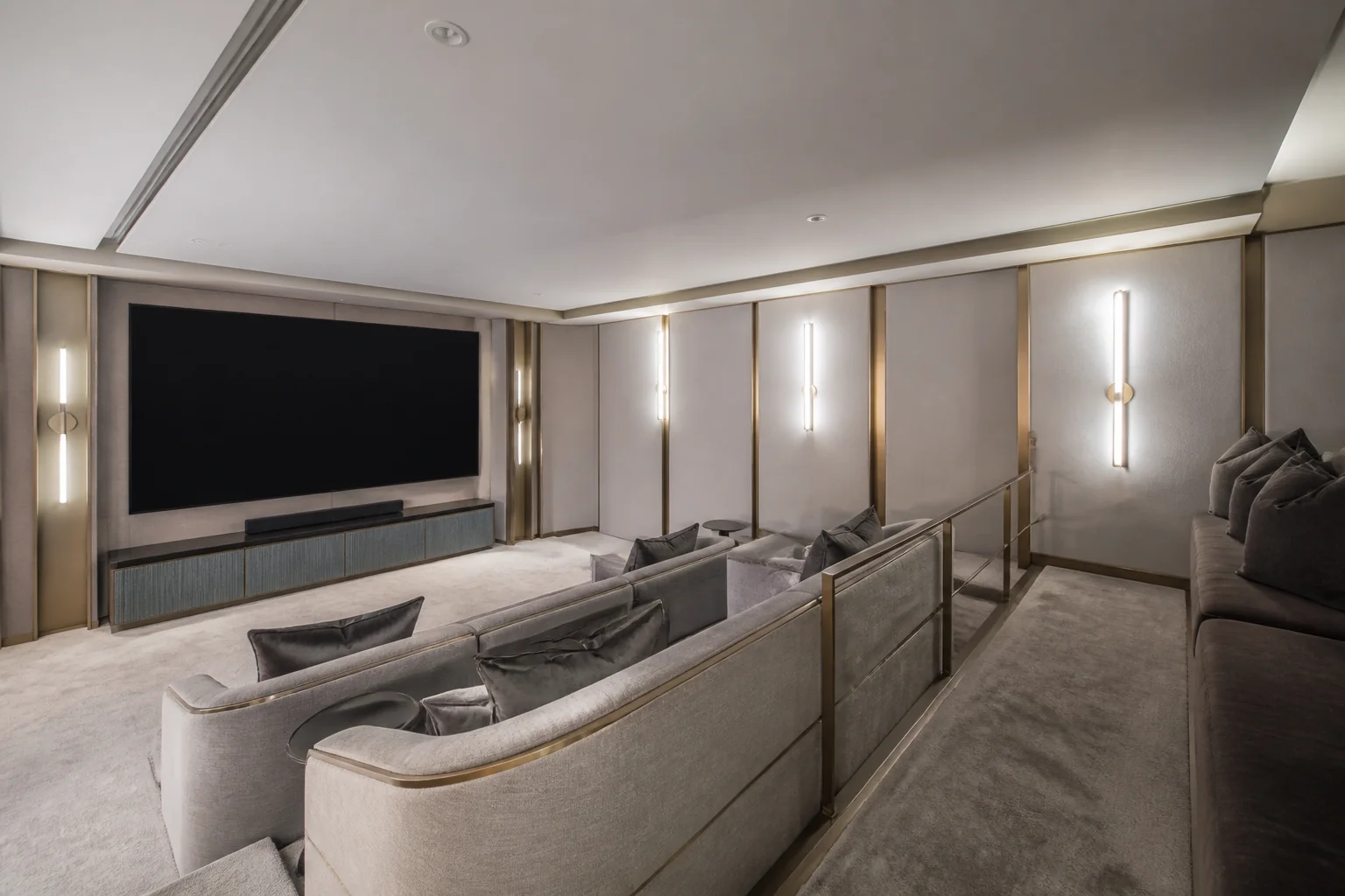 A Contemporary media room remodel