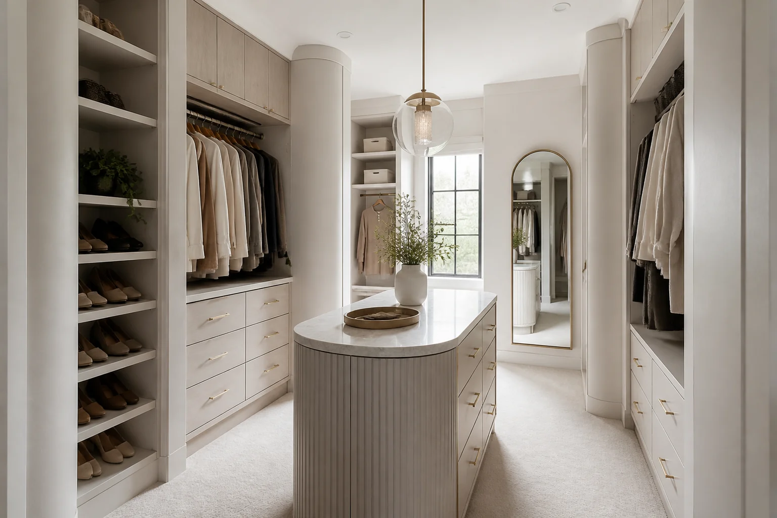 A Contemporary walk-in closet remodel