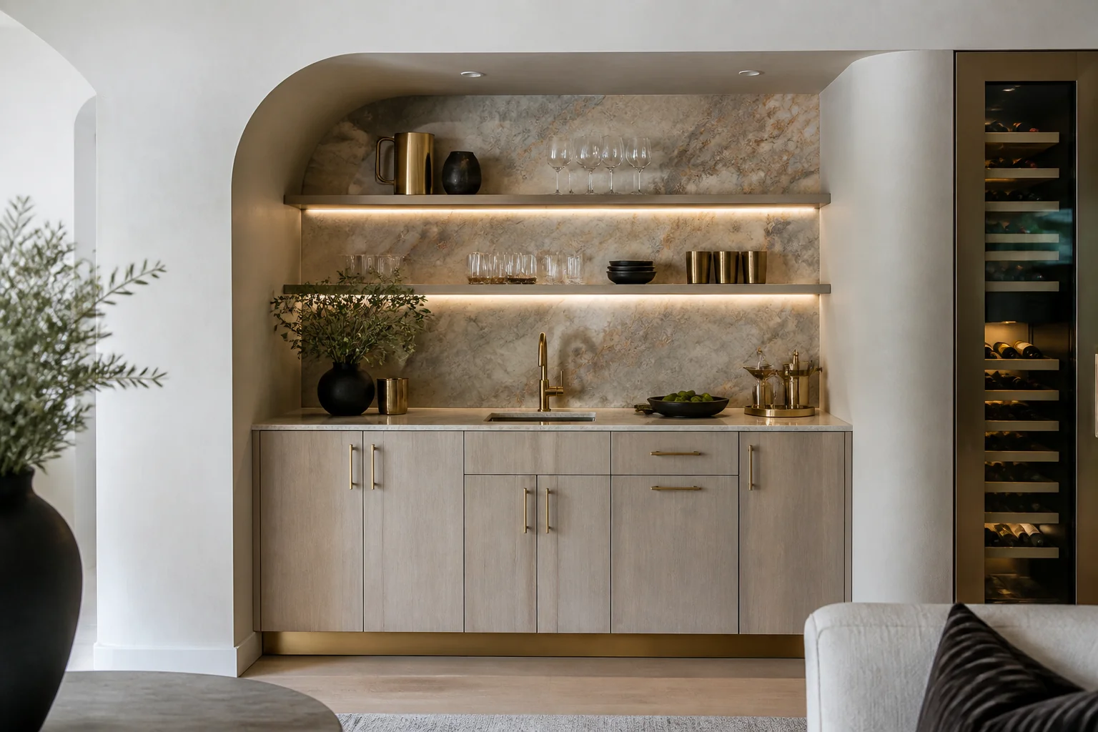 A Contemporary wet bar remodel