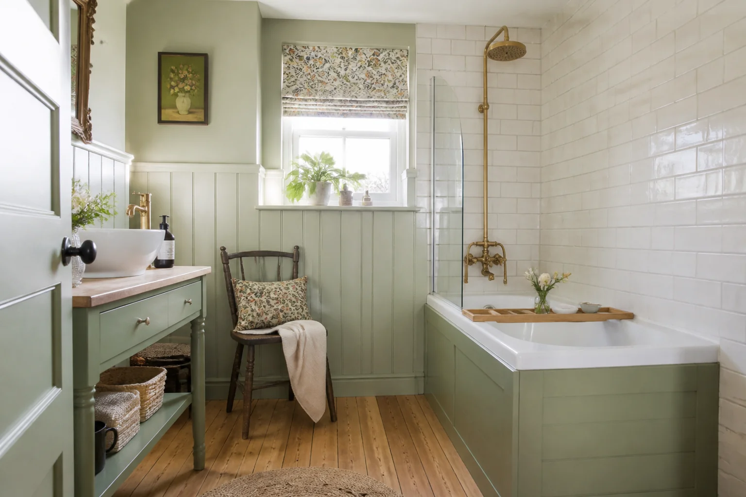 A Cottagecore bathroom remodel