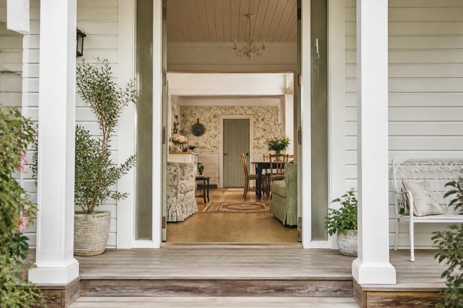 A Cottagecore front porch remodel
