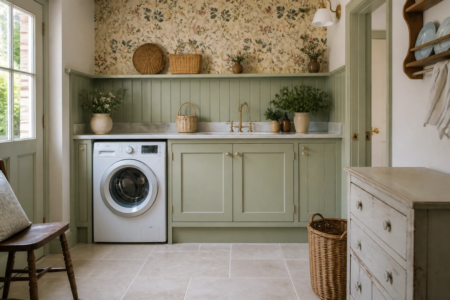 A Cottagecore laundry room remodel
