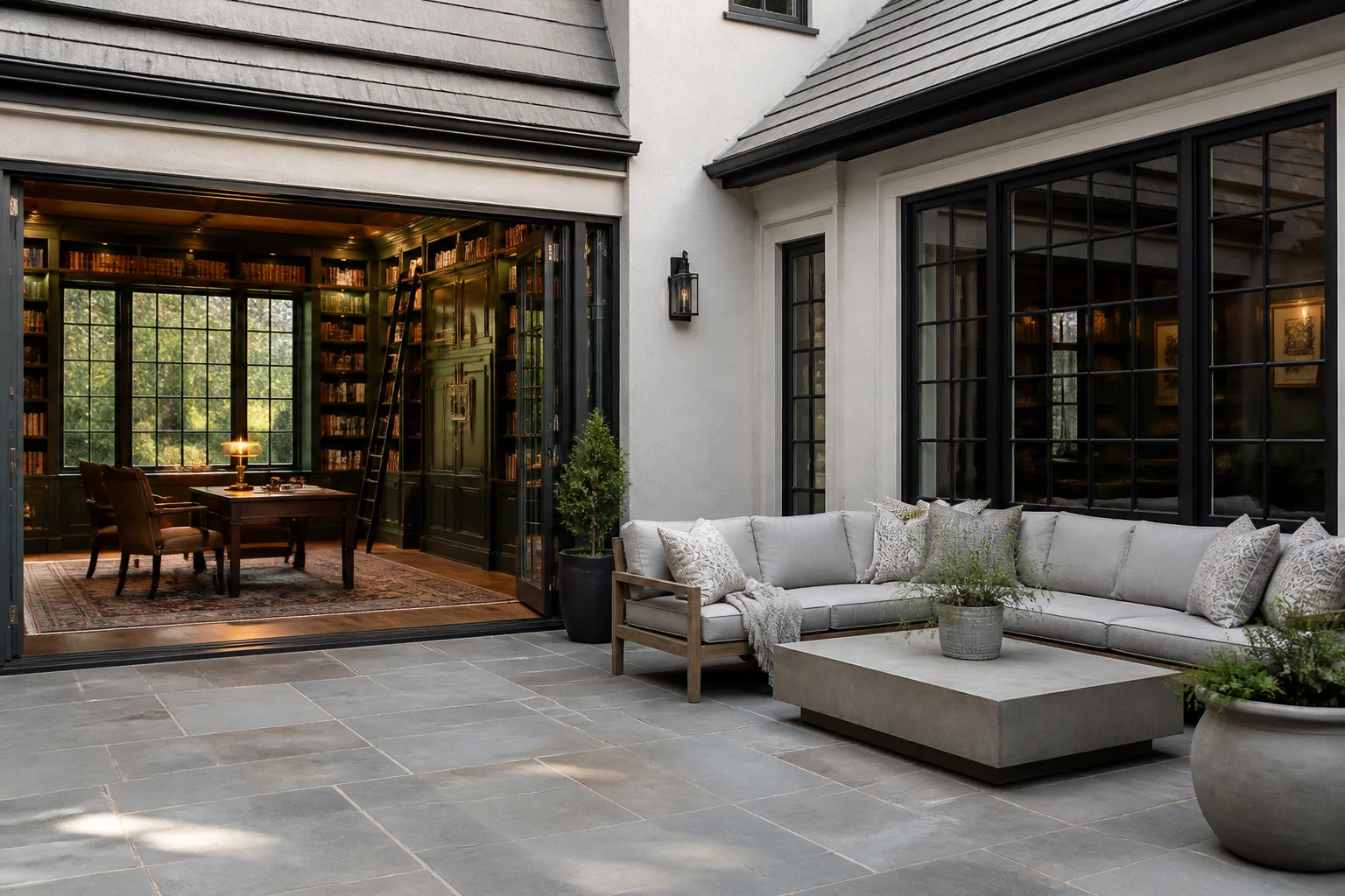A Dark Academia patio remodel