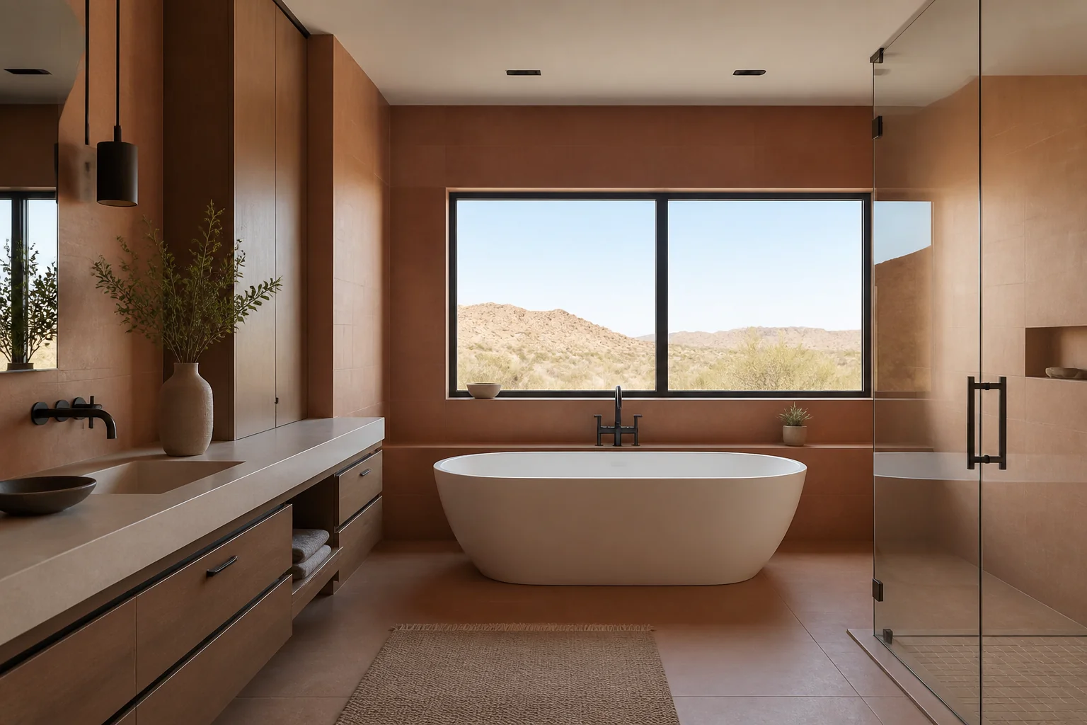 A Desert Modern bathroom remodel