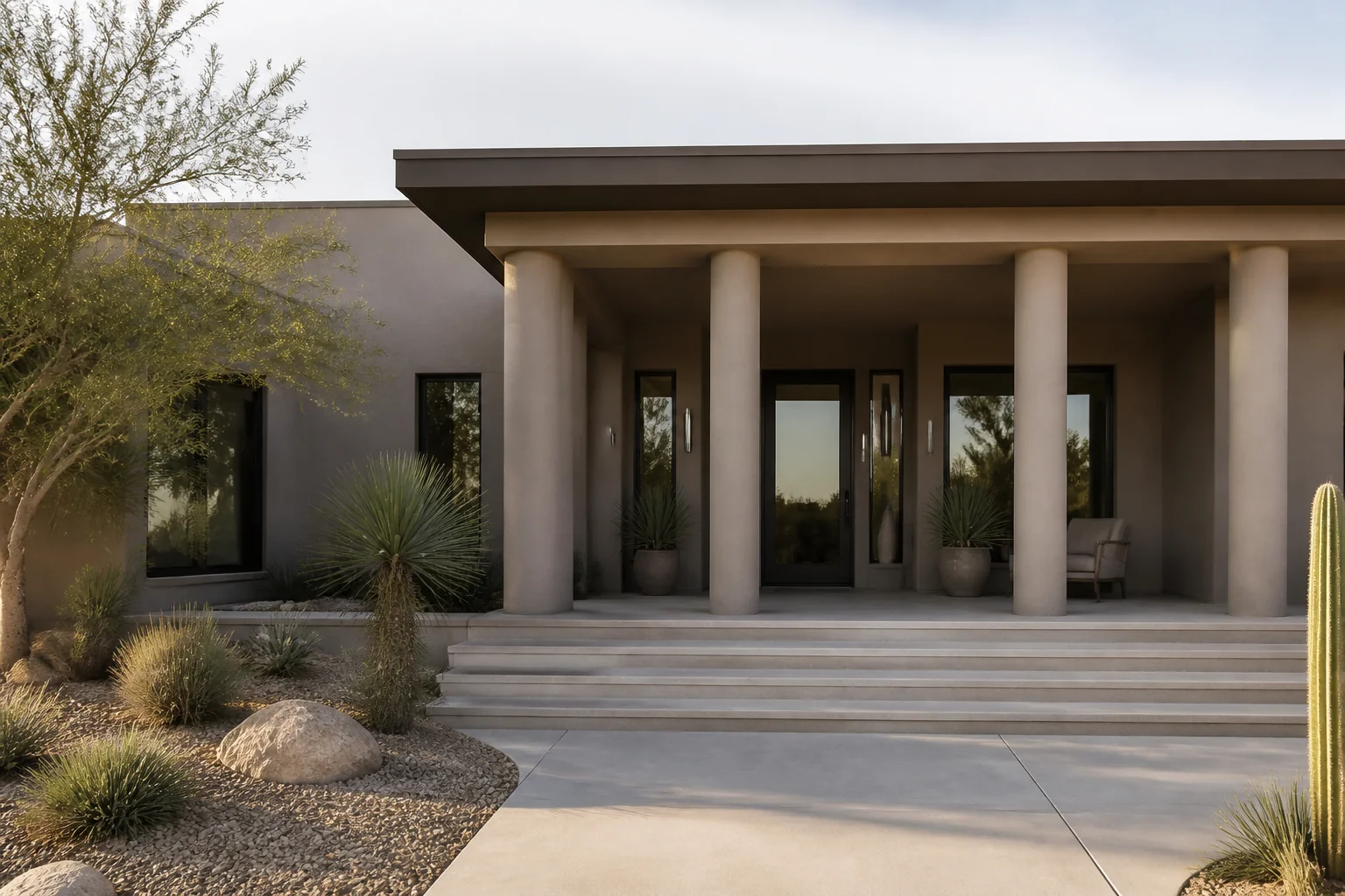 A Desert Modern front porch remodel
