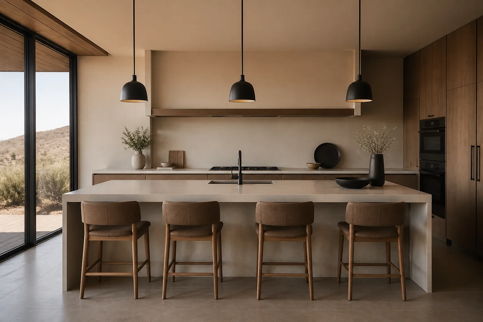 A Desert Modern kitchen island remodel