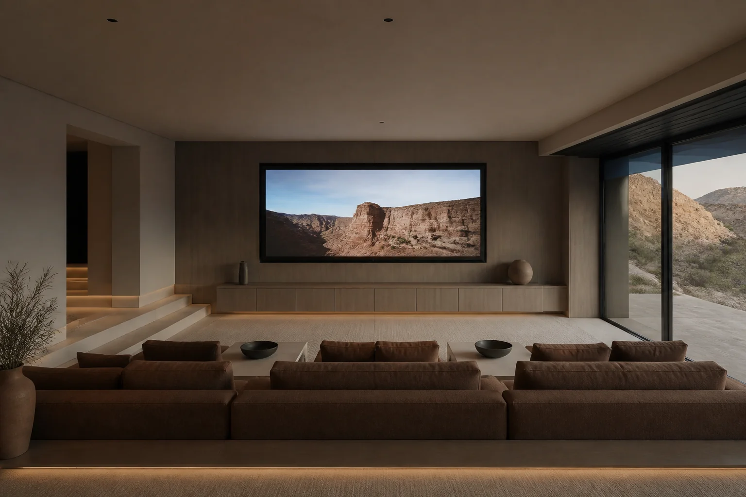 A Desert Modern media room remodel