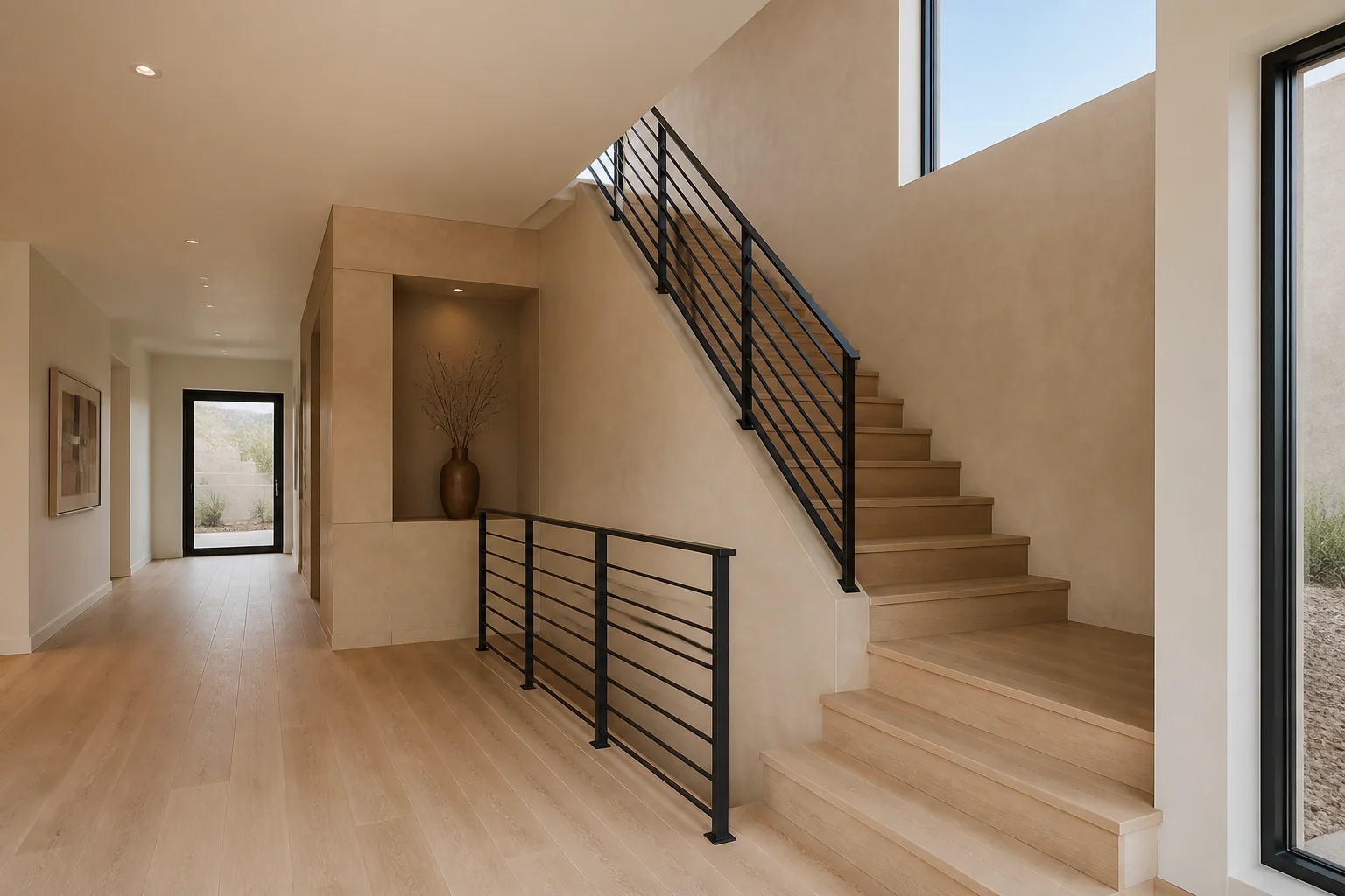 A Desert Modern staircase remodel
