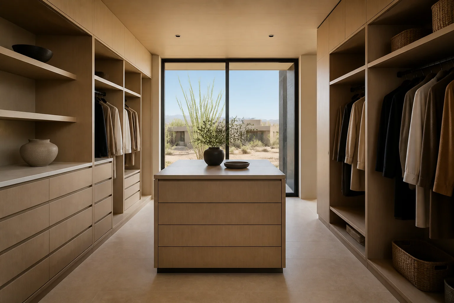 A Desert Modern walk-in closet remodel
