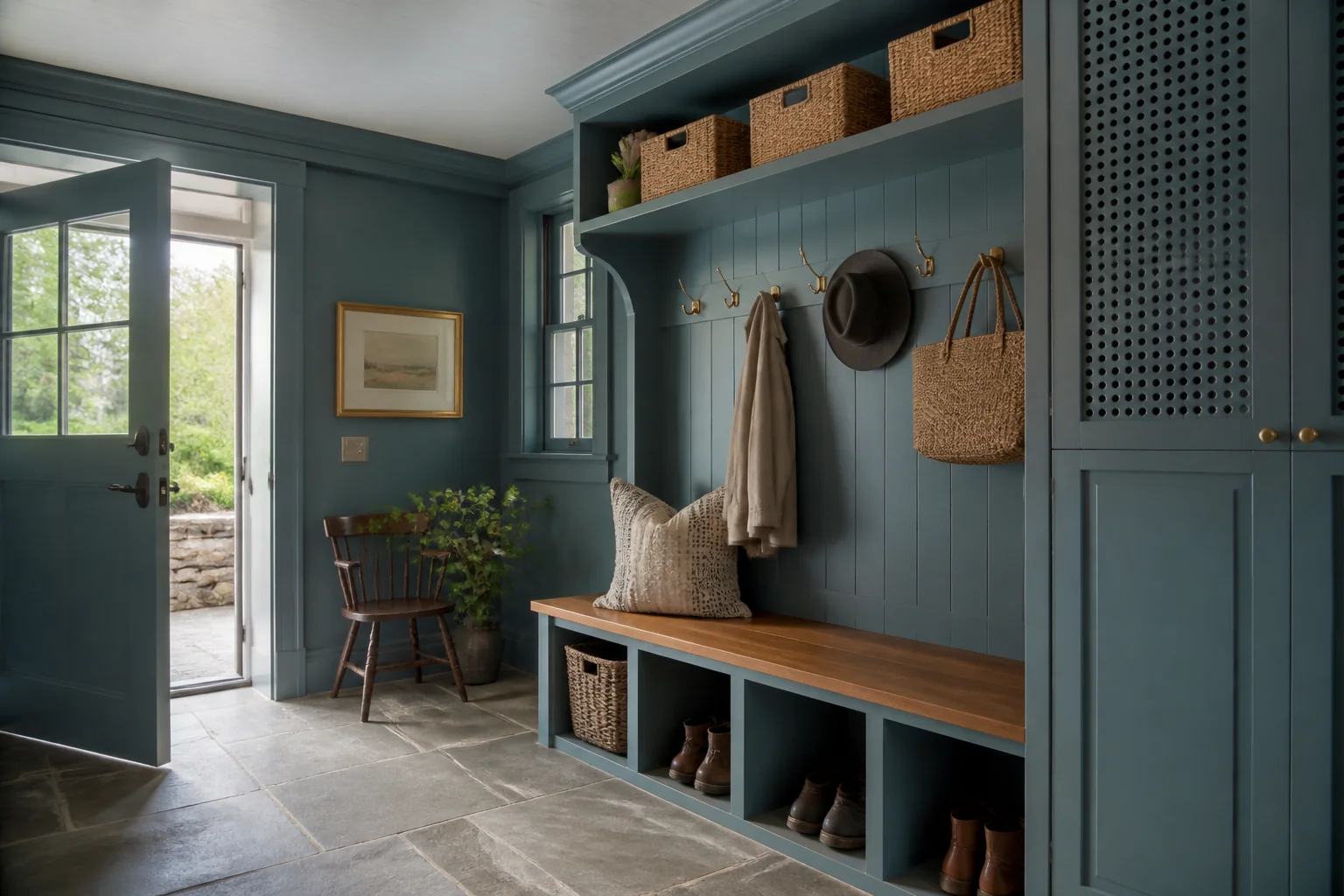A Eclectic mudroom remodel