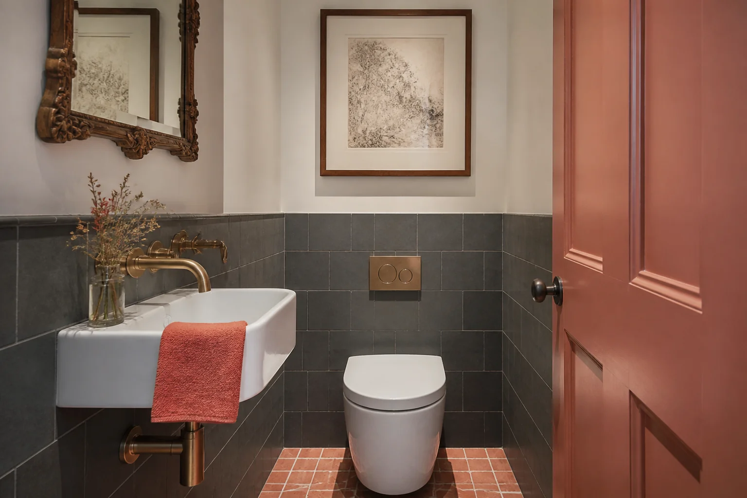 A Eclectic powder room remodel