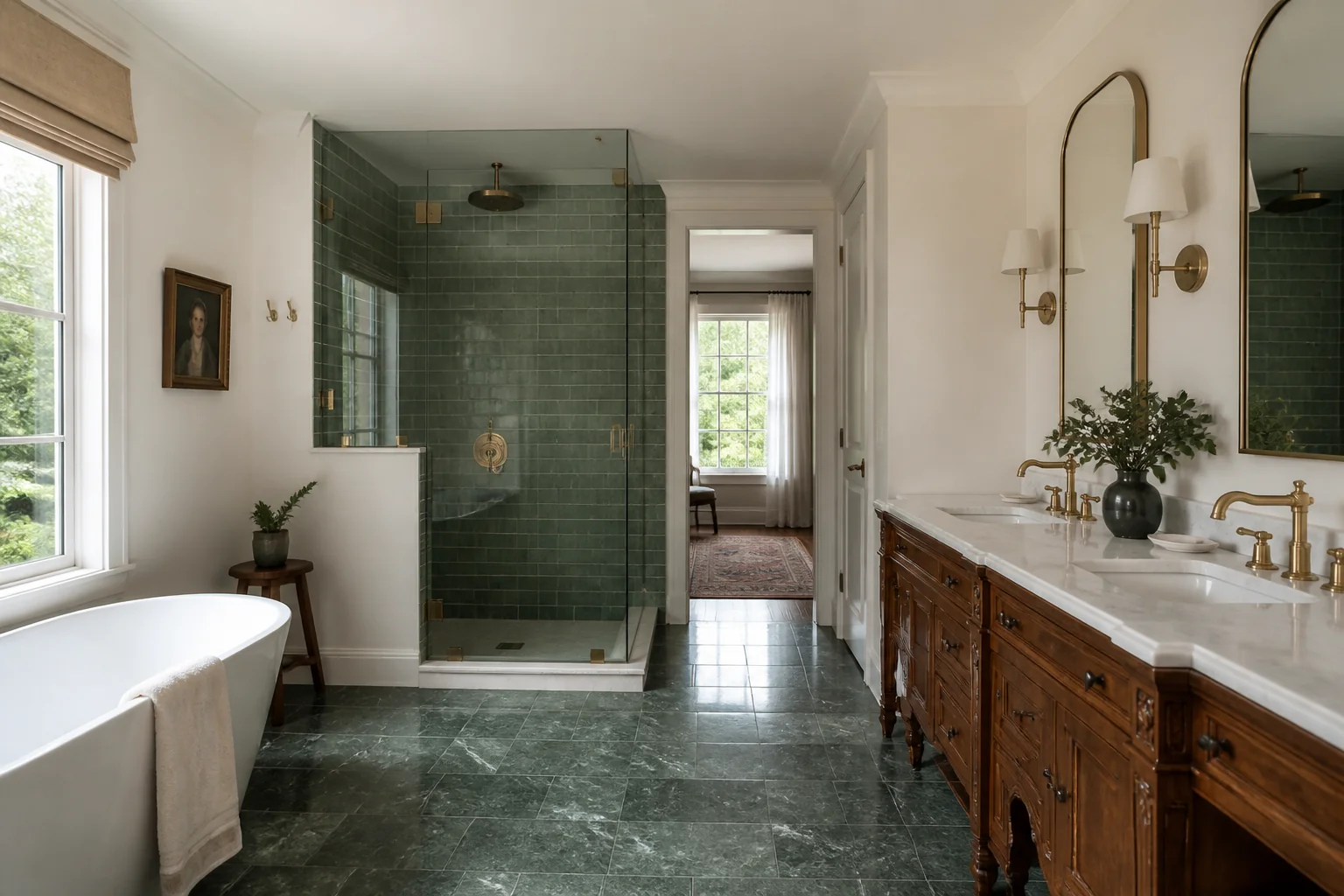 A Eclectic primary bathroom remodel