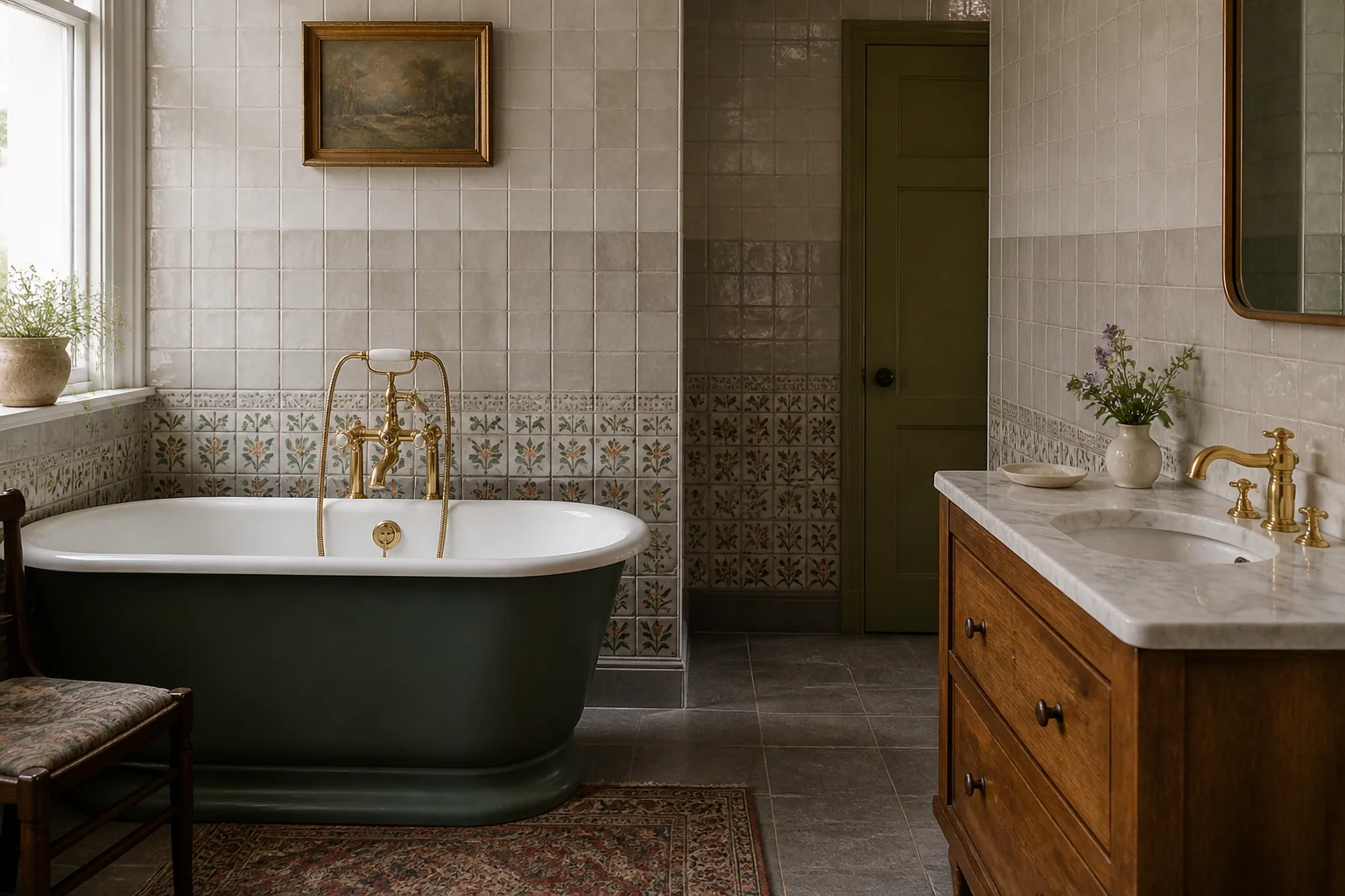 A English Country bathroom remodel