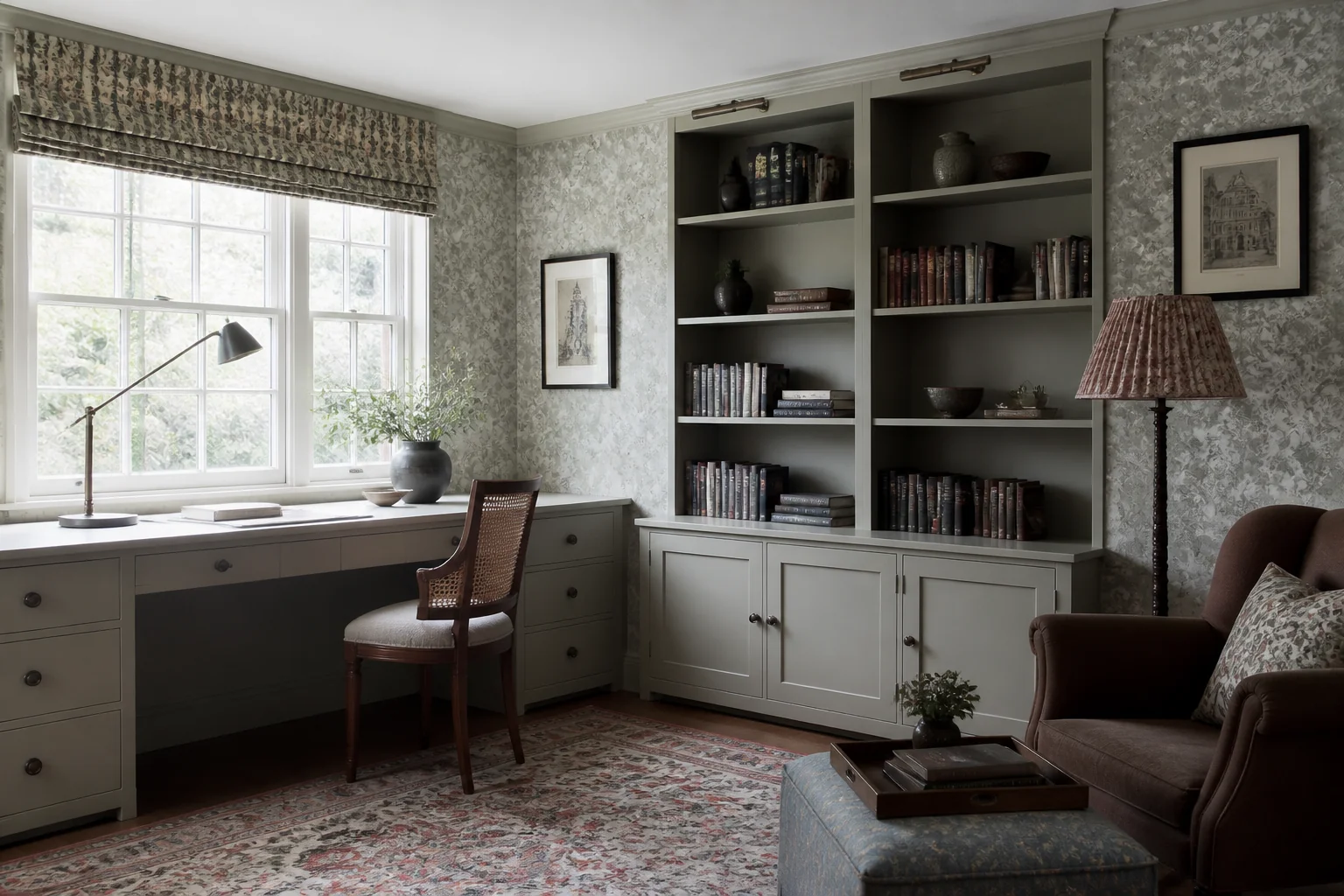 A English Country home office remodel
