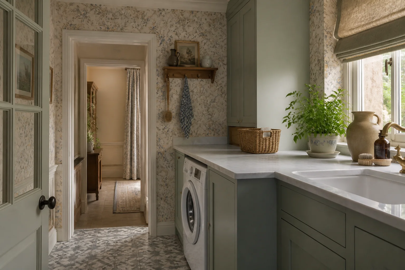 A English Country laundry room remodel