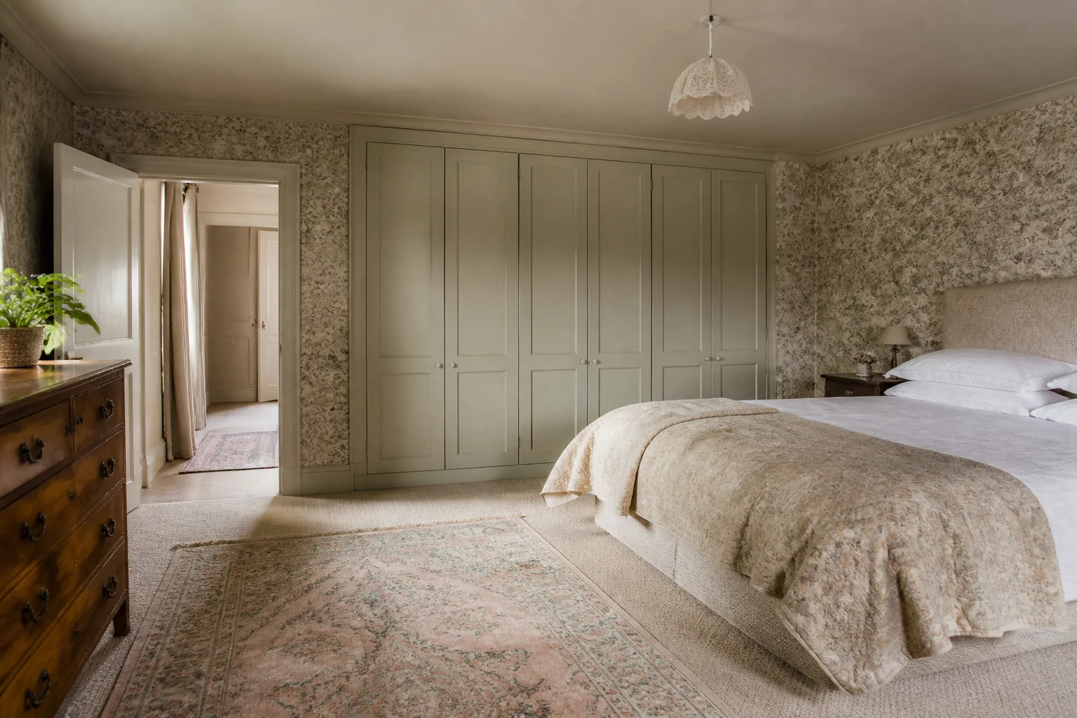 A English Country primary bedroom remodel