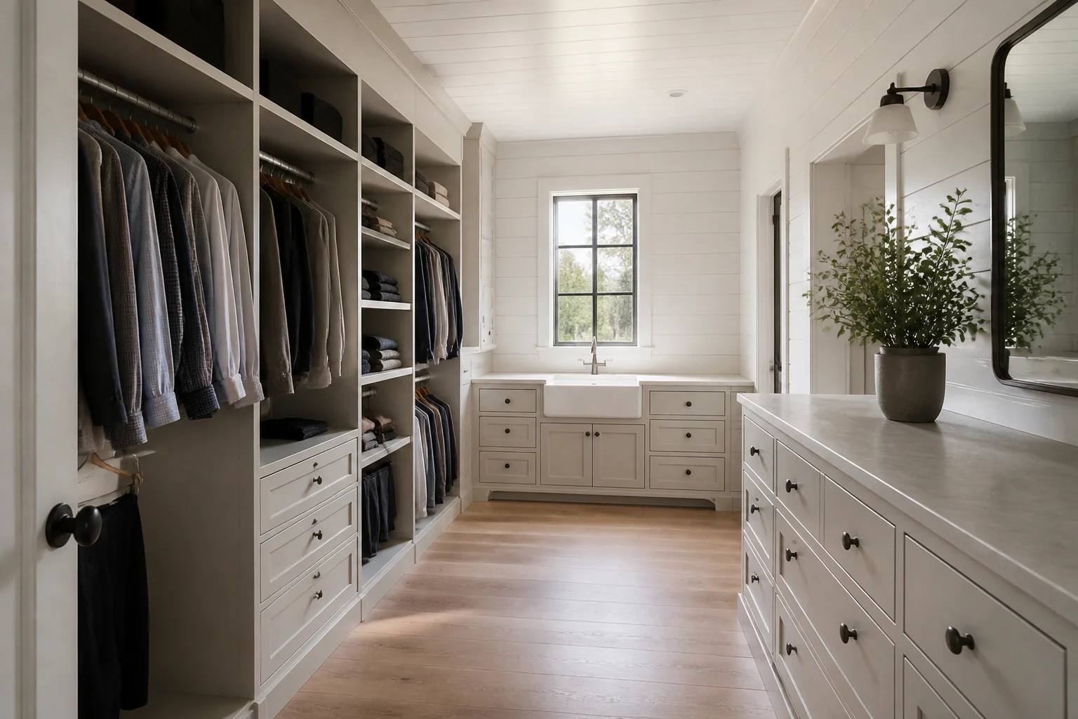 A Farmhouse walk-in closet remodel