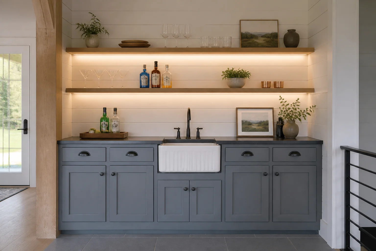 A Farmhouse wet bar remodel