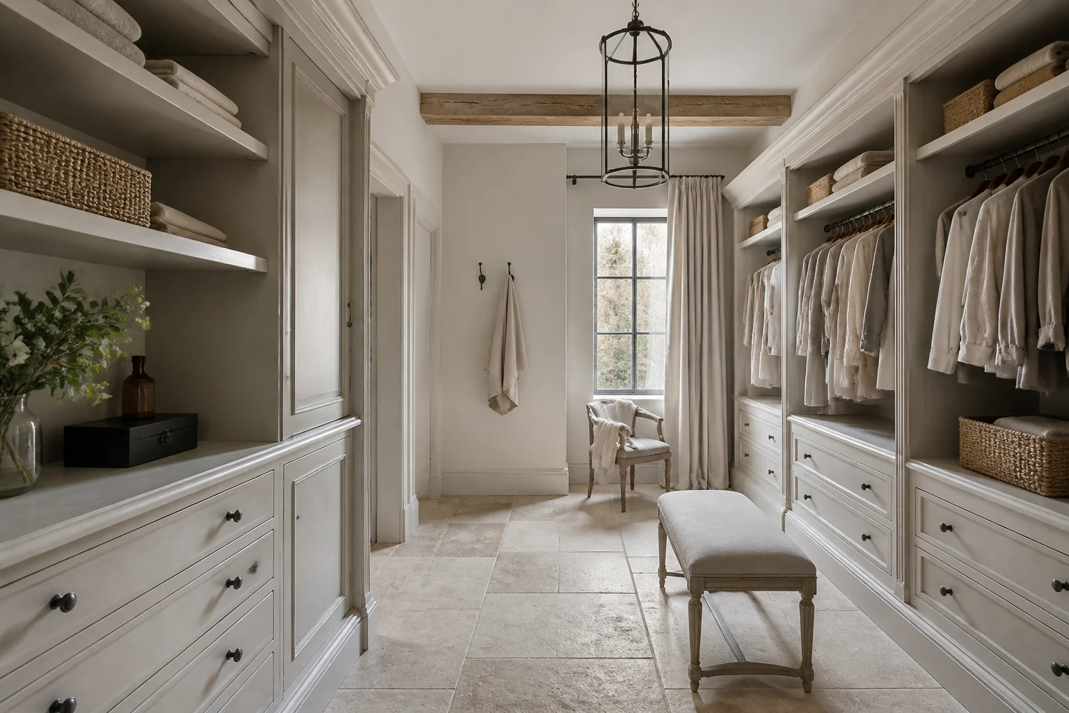A French Country walk-in closet remodel