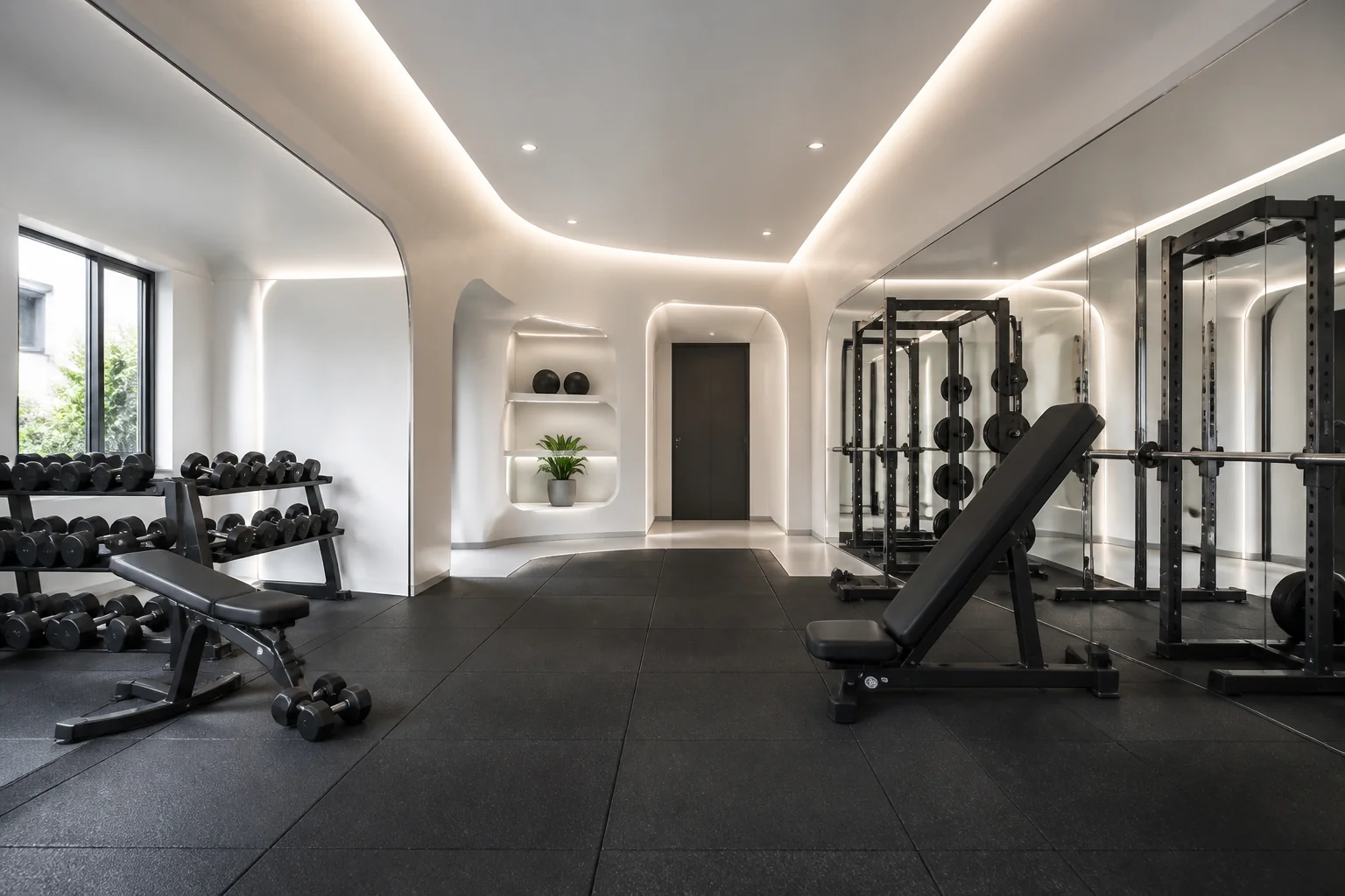 A Futuristic home gym remodel