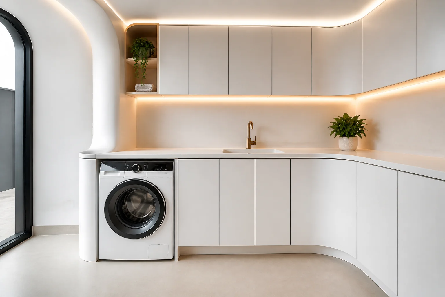 A Futuristic laundry room remodel