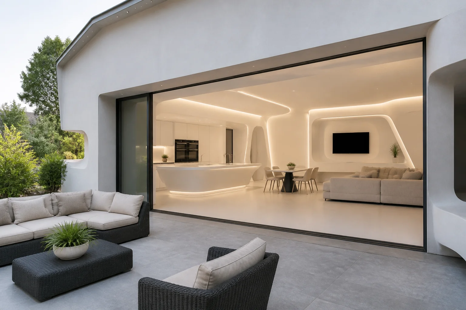 A Futuristic patio remodel