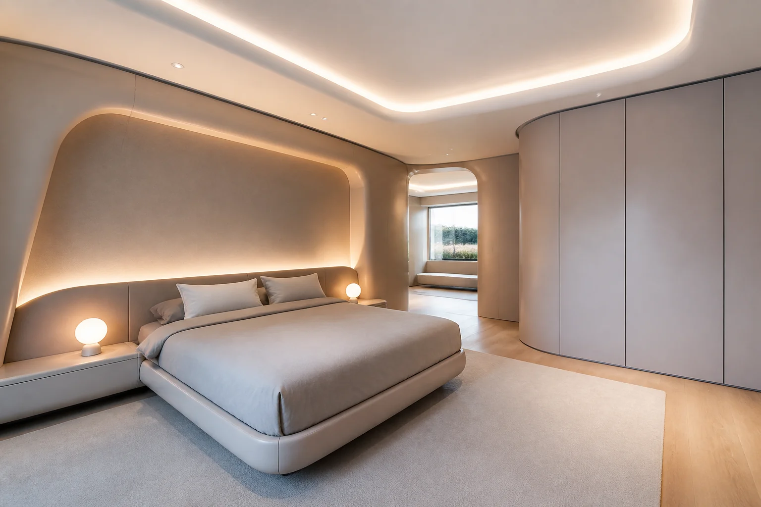 A Futuristic primary bedroom remodel