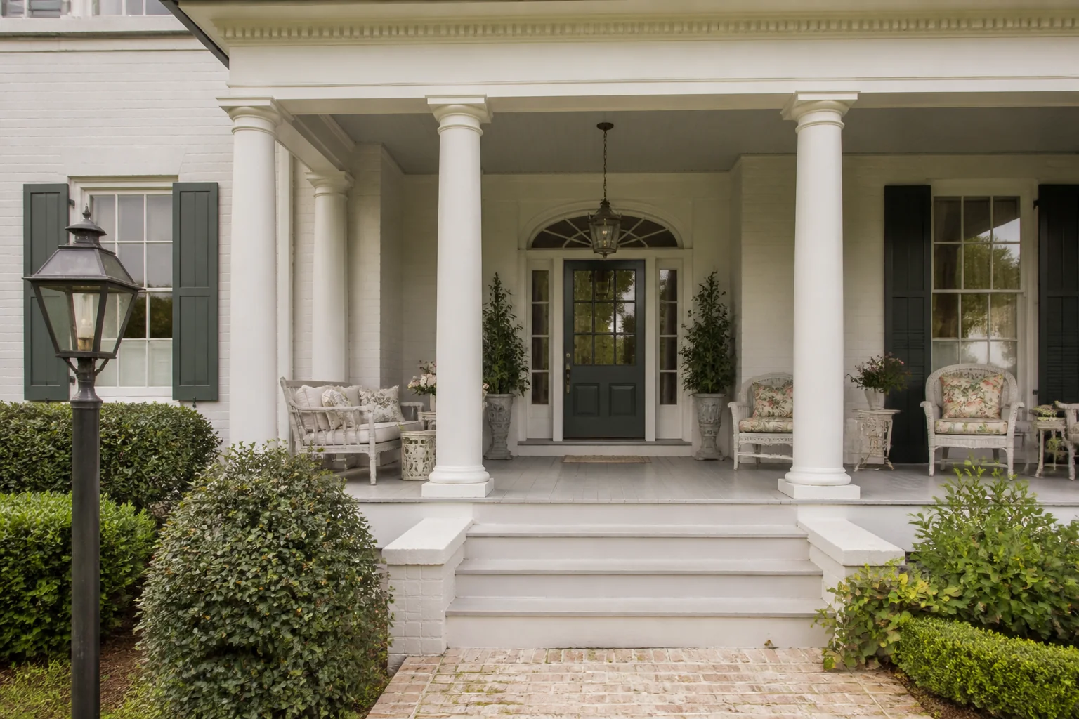 A Grandmillennial front porch remodel