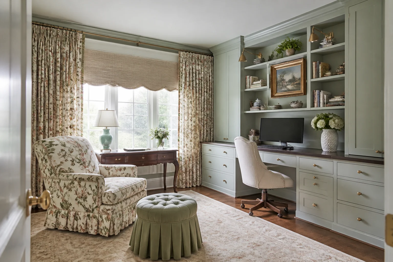 A Grandmillennial home office remodel