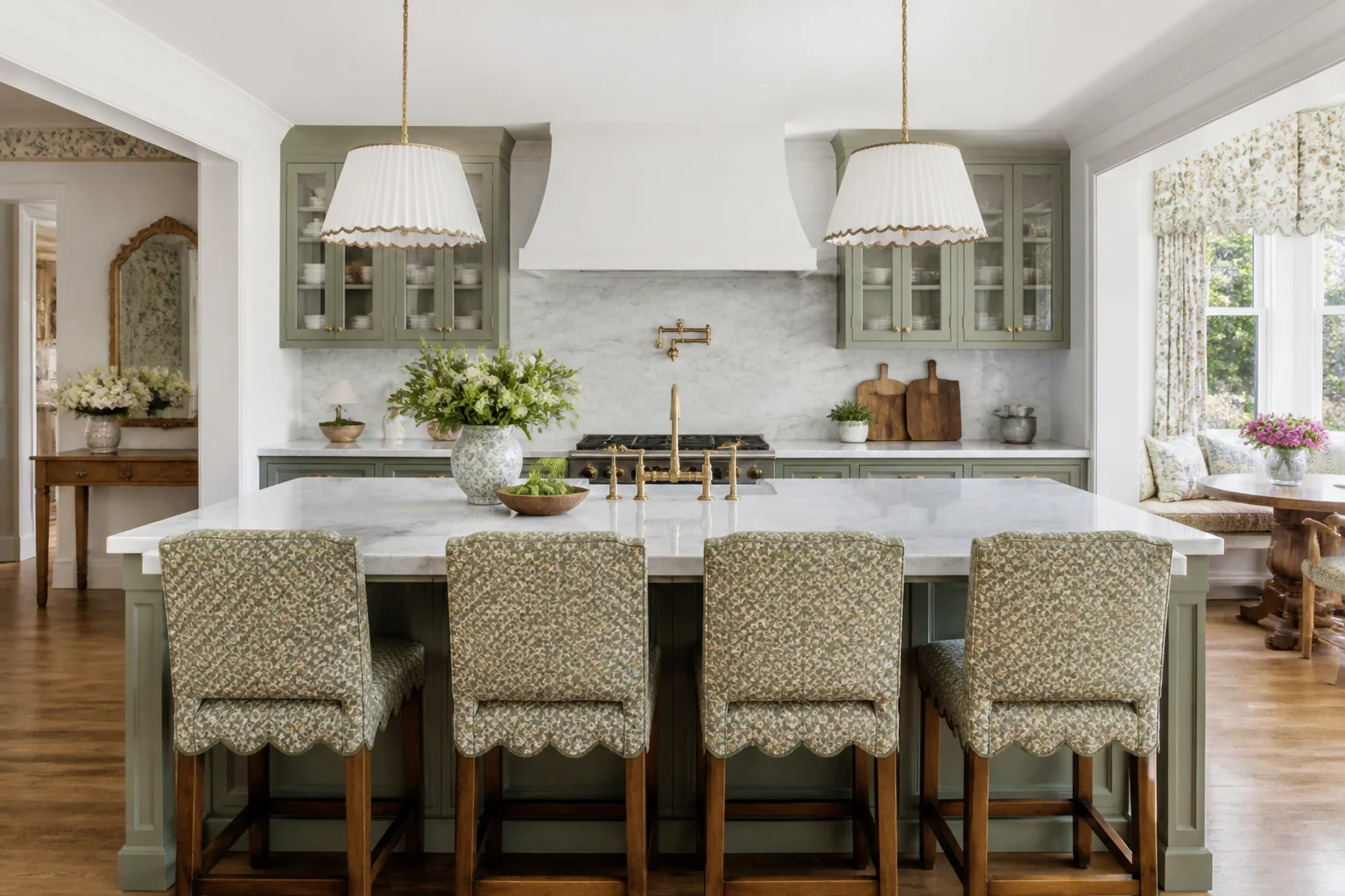 A Grandmillennial kitchen island remodel
