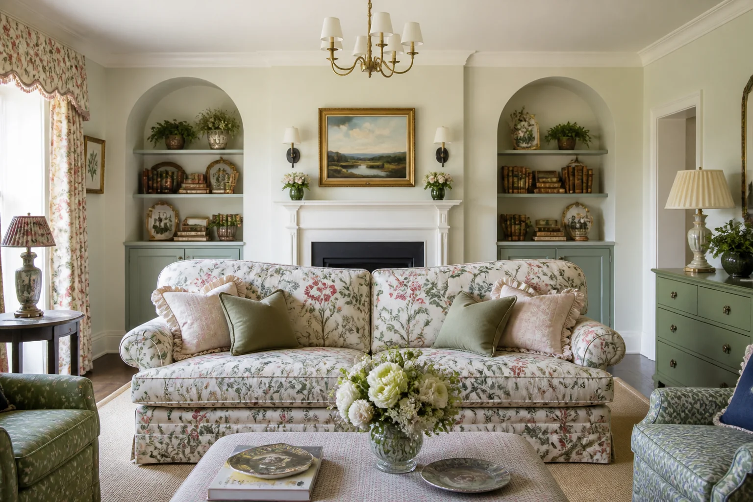 A Grandmillennial living room remodel
