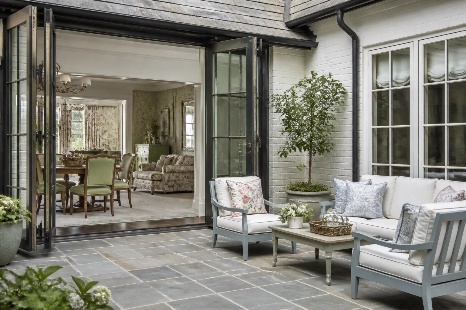 A Grandmillennial patio remodel